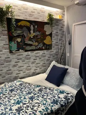 Cama o camas de una habitación en Coqueto apartamento muy céntrico