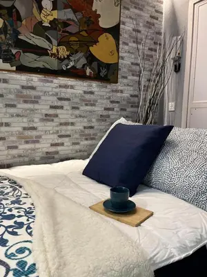 Cama o camas de una habitación en Coqueto apartamento muy céntrico