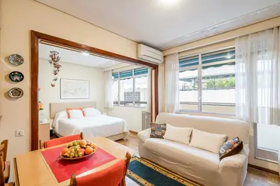 Cama o camas de una habitación en For You Rentals Castellana Business Center Apartment TEMPORAL MPM320
