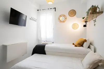 Cama o camas de una habitación en Estudio con encanto en Fuencarral