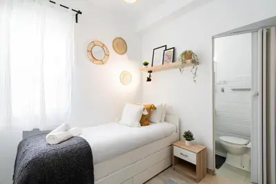 Cama o camas de una habitación en Estudio con encanto en Fuencarral