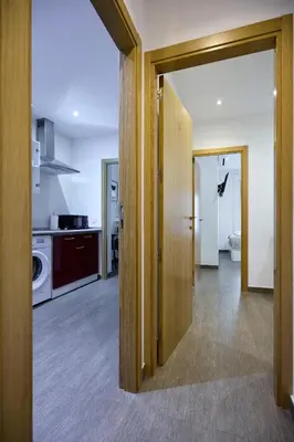Una cocina o zona de cocina en Apartamentos Fuencarral