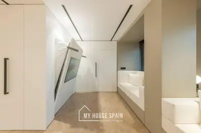 Cama o camas de una habitación en MyHouseSpain - Luminoso piso en Chamberí
