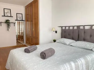 Cama o camas de una habitación en Apto 2 habitaciones, garaje gratis