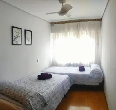 Cama o camas de una habitación en Apto 2 habitaciones, garaje gratis