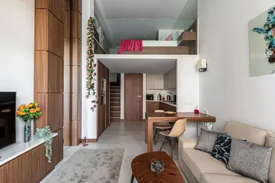 Una cocina o zona de cocina en Fantastic & Pleasant Loft in Retiro