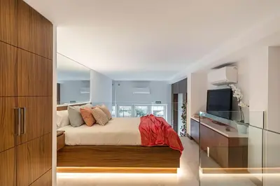 Cama o camas de una habitación en Fantastic & Pleasant Loft in Retiro