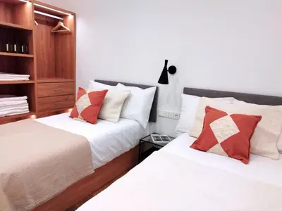 Cama o camas de una habitación en Centro VII 6BR 6BH