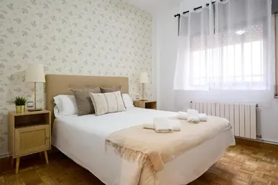 Cama o camas de una habitación en Apartamento Madrid Centro