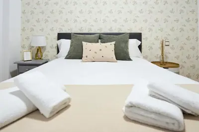 Cama o camas de una habitación en Apartamento Madrid Centro