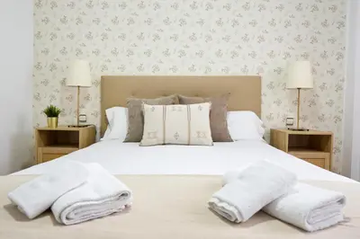 Cama o camas de una habitación en Apartamento Madrid Centro