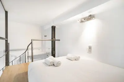 Cama o camas de una habitación en Precioso apartamento La Latina-Rastro ARN