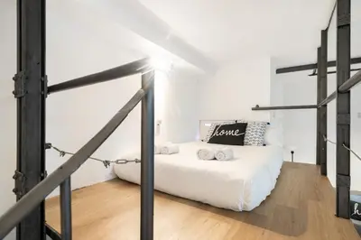 Cama o camas de una habitación en Precioso apartamento La Latina-Rastro ARN