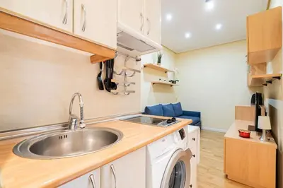 Una cocina o zona de cocina en Tranquilo apartamento Pacífico/Ciudad de Barcelona