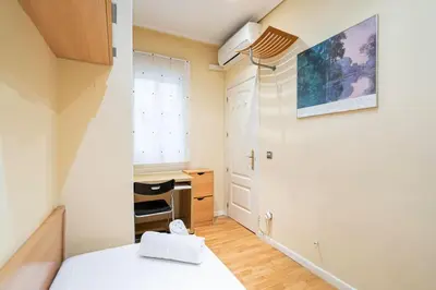 Cama o camas de una habitación en Tranquilo apartamento Pacífico/Ciudad de Barcelona