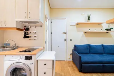 Una cocina o zona de cocina en Tranquilo apartamento Pacífico/Ciudad de Barcelona