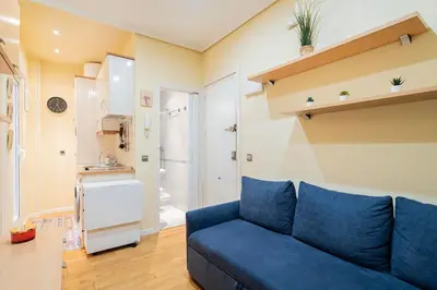 Zona de estar de Tranquilo apartamento Pacífico/Ciudad de Barcelona