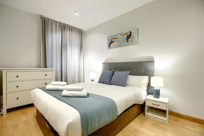 Cama o camas de una habitación en Callao Central - Apartamento de 1 dormitorio