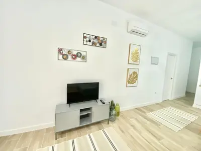 Una televisión o centro de entretenimiento en Puente Praga Aparment