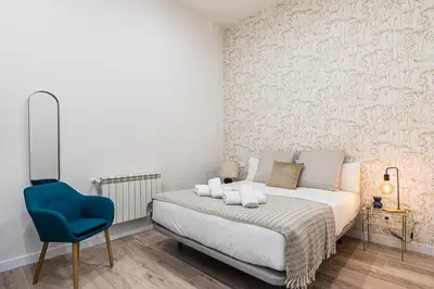 Cama o camas de una habitación en Waou Ponzano & Chamberi I