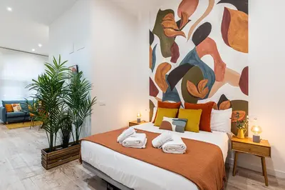 Cama o camas de una habitación en Waou Ponzano & Chamberi IV
