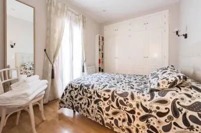 Cama o camas de una habitación en Luminoso Apartamento en Lavapiés-Tirso de Molina