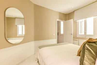 Cama o camas de una habitación en Apartamento Embajadores X