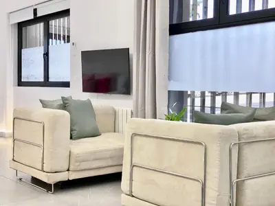Zona de estar de Madrid Vistillas - Apartamento Acogedor