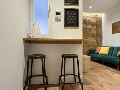 Zona de estar de Piso Acogedor2H/2B Barrio Salamanca Berlany España
