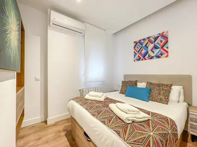 Cama o camas de una habitación en Piso Acogedor2H/2B Barrio Salamanca Berlany España