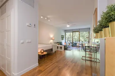 Zona de estar de Paseo del Prado I - Estudio con Piscina y Terraza