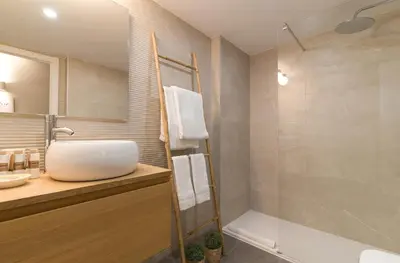 Un baño de Paseo del Prado I - Estudio con Piscina y Terraza