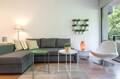 Zona de estar de Paseo del Prado I - Estudio con Piscina y Terraza