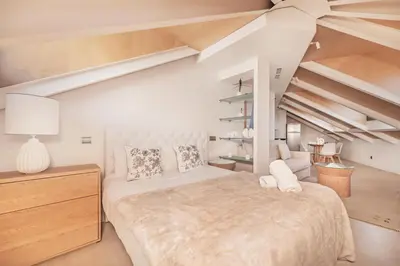 Cama o camas de una habitación en Luxury apartments in Barrio Palacio
