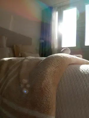 Cama o camas de una habitación en HOSTAL LA ESTACION TERRAZAS
