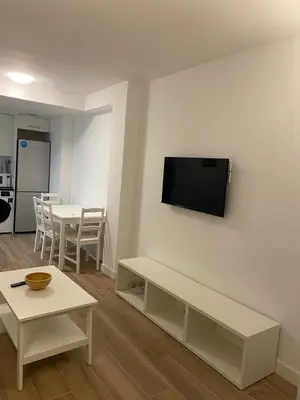 Una televisión o centro de entretenimiento en Apartamento de lujo reciente construcción, distrito Salamanca, Alquiler Temporada