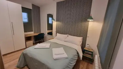 Cama o camas de una habitación en Apartamento en pleno centro
