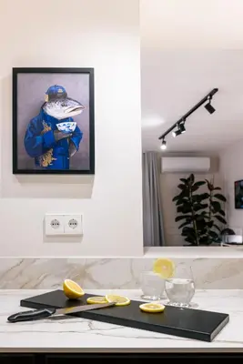 Plano de Stylish 4 suites +patio luxury apartment Gran Via