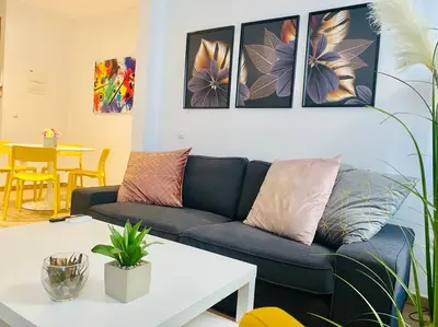 Zona de estar de Style & Design Flat in the Center of Madrid