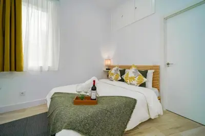 Cama o camas de una habitación en (J1) Ubicado en Madrid Centro - 5 personas.