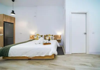 Cama o camas de una habitación en (J6) Loft 4 personas Céntrico Madrid