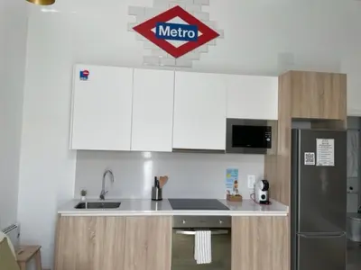 Una cocina o zona de cocina en (J6) Loft 4 personas Céntrico Madrid