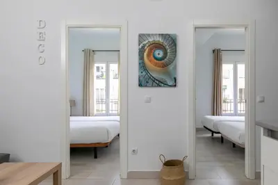 Cama o camas de una habitación en Madrid Pacífico, Junto al Retiro, 2 habitaciones