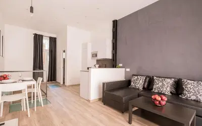 Zona de estar de Dúplex en Antón Martín 4 Personas