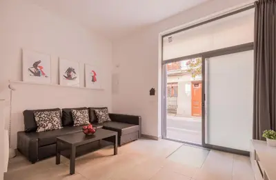 Zona de estar de Dúplex en Antón Martín 6 Personas