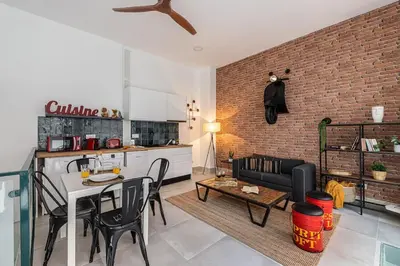Zona de estar de Duplex en B. Salamaca - Wizink Center 8 Pax A.TOL