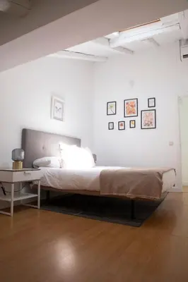 Cama o camas de una habitación en ÁTICO CENTRO HISTÓRICO MADRID