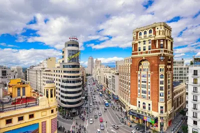 Vista general de Madrid o vista desde el apartamento