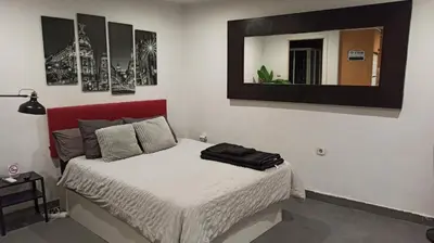 Cama o camas de una habitación en Estudio en el Corazon de Malasaña