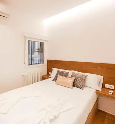 Cama o camas de una habitación en Goya II calle General Pardiñas 2BR 1BH